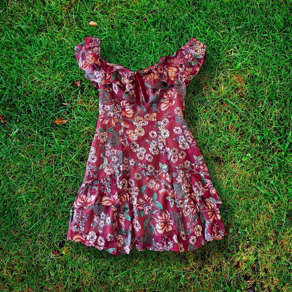 for love and lemons off the shoulder flora dress